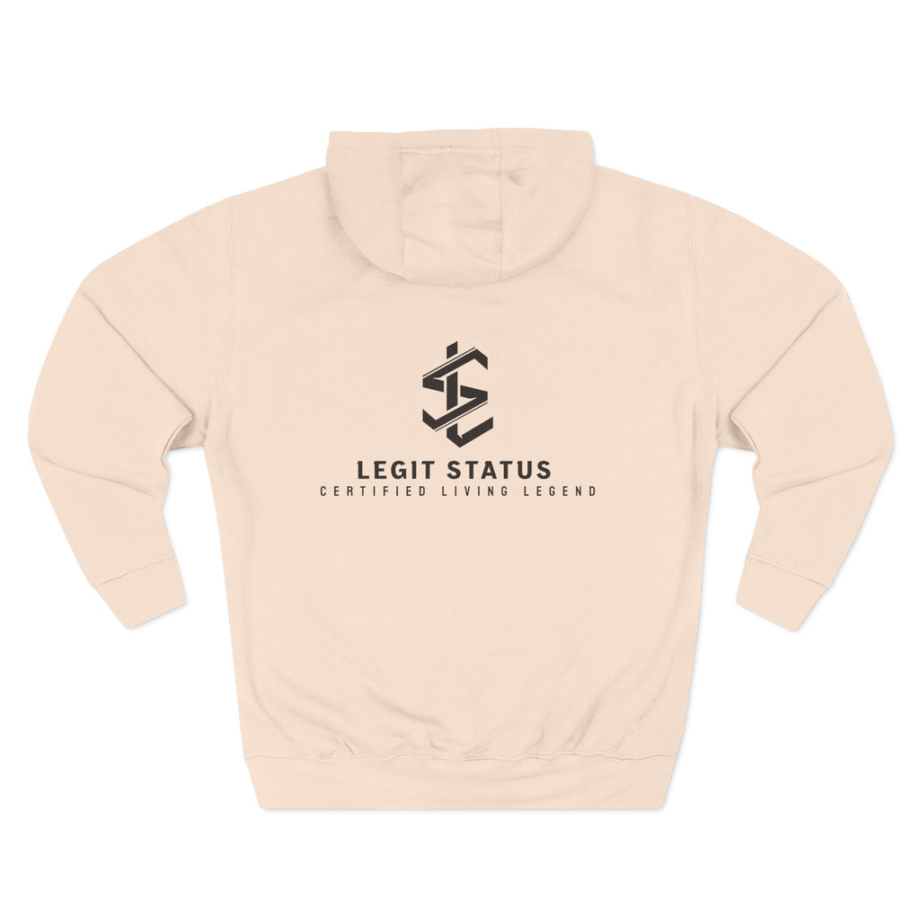Legit Status Logo Hoodie — Minimalist Streetwear Fleece Hoodie