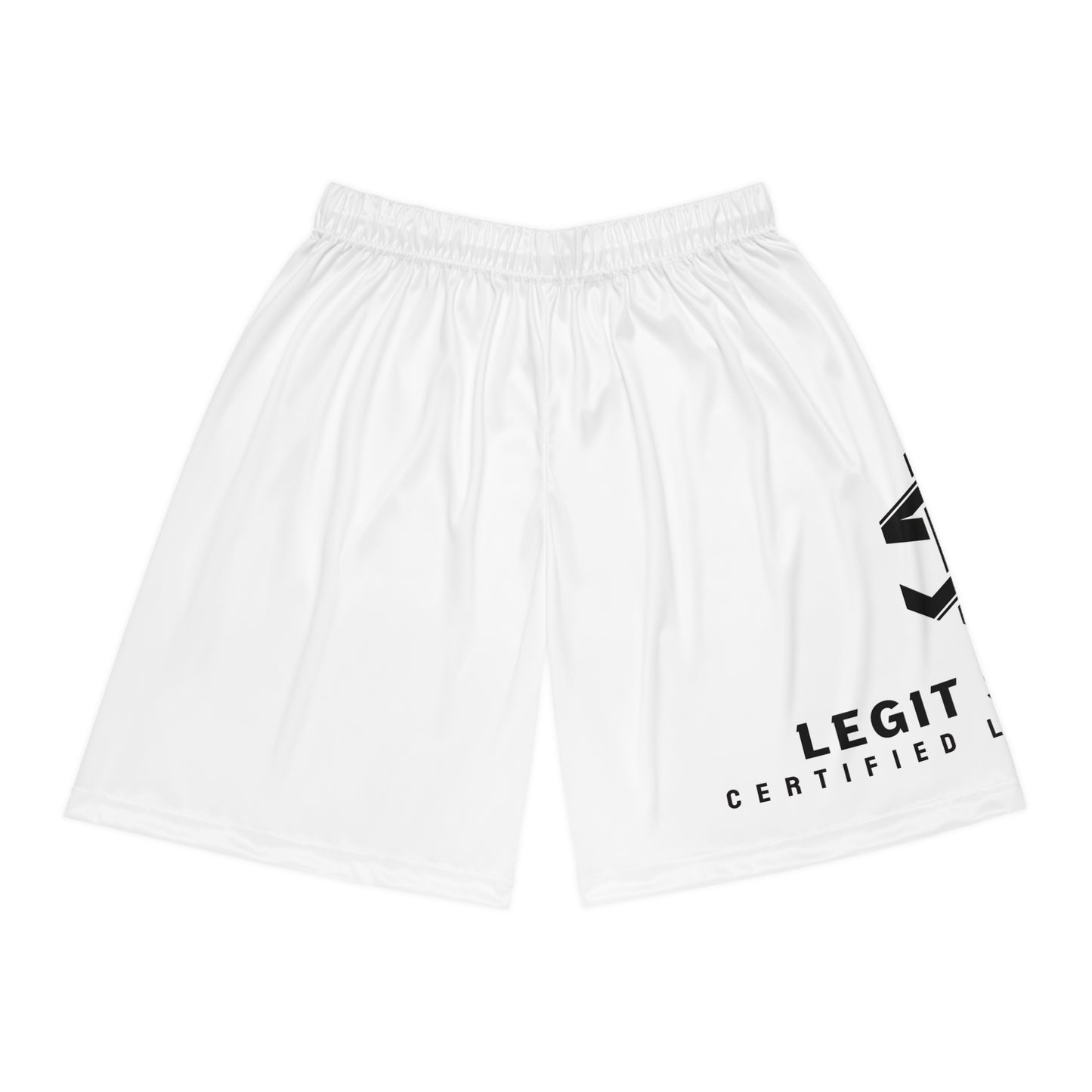 Legend Status Basketball Shorts — White AOP Athletic Trunks