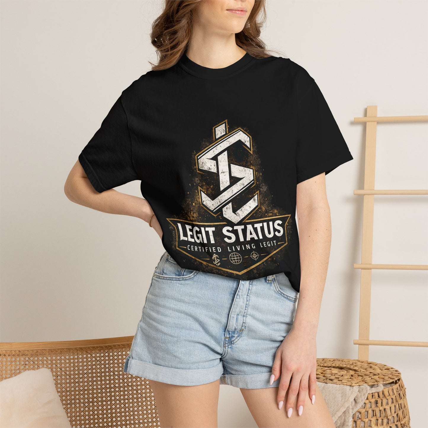 Legit Status Graphic T-Shirt — Certified Living Legit Badge
