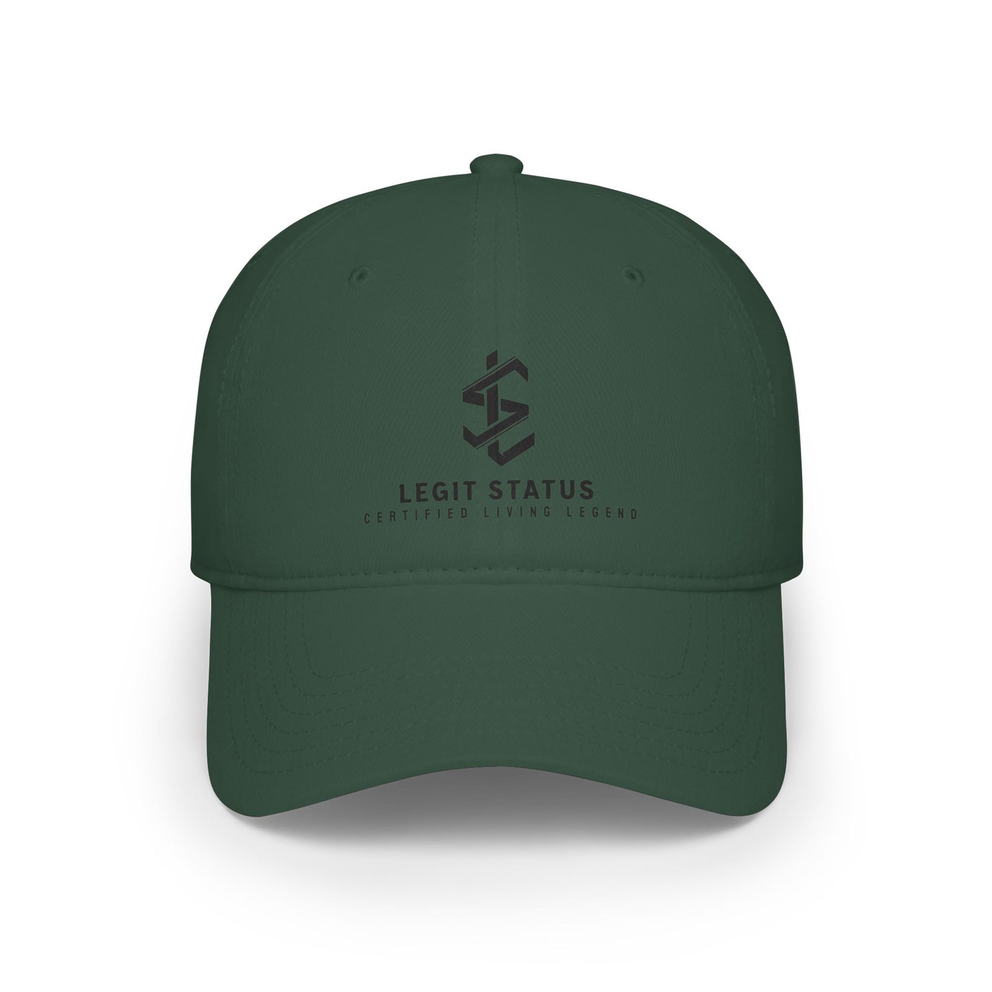Legit Status Low Profile Baseball Cap — Minimalist Logo Dad Hat