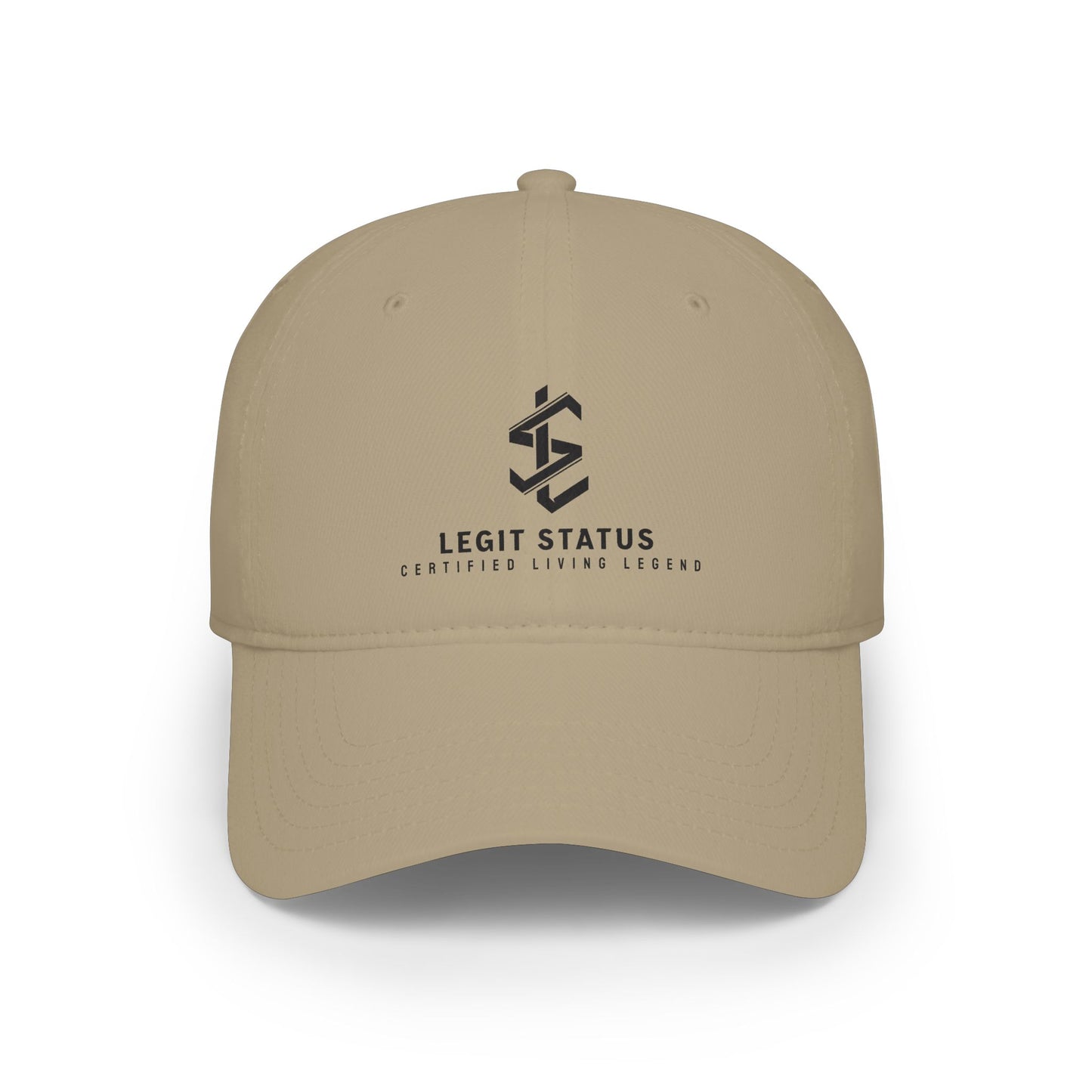 Legit Status Low Profile Baseball Cap — Minimalist Logo Dad Hat