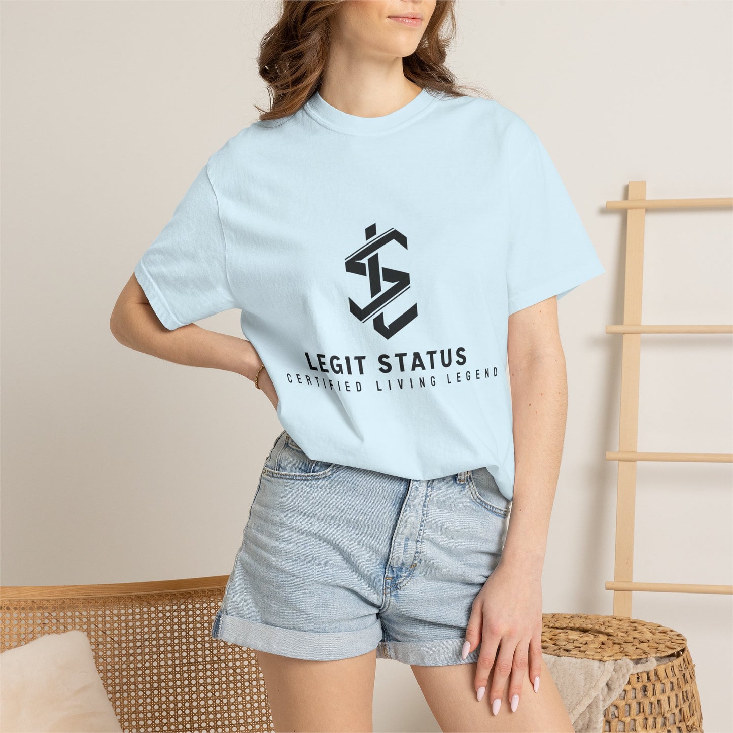 Legit Status Logo T-Shirt — "Legit Status: Certified Living Legend" Graphic Tee