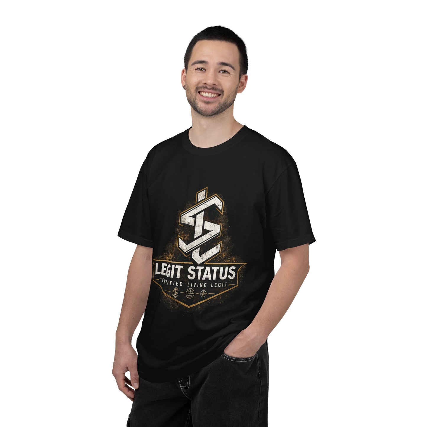 Legit Status Graphic T-Shirt — Certified Living Legit Badge