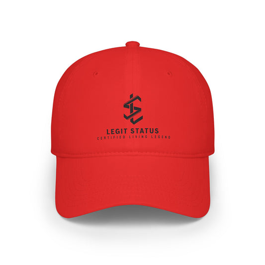 Legit Status Low Profile Baseball Cap — Minimalist Logo Dad Hat