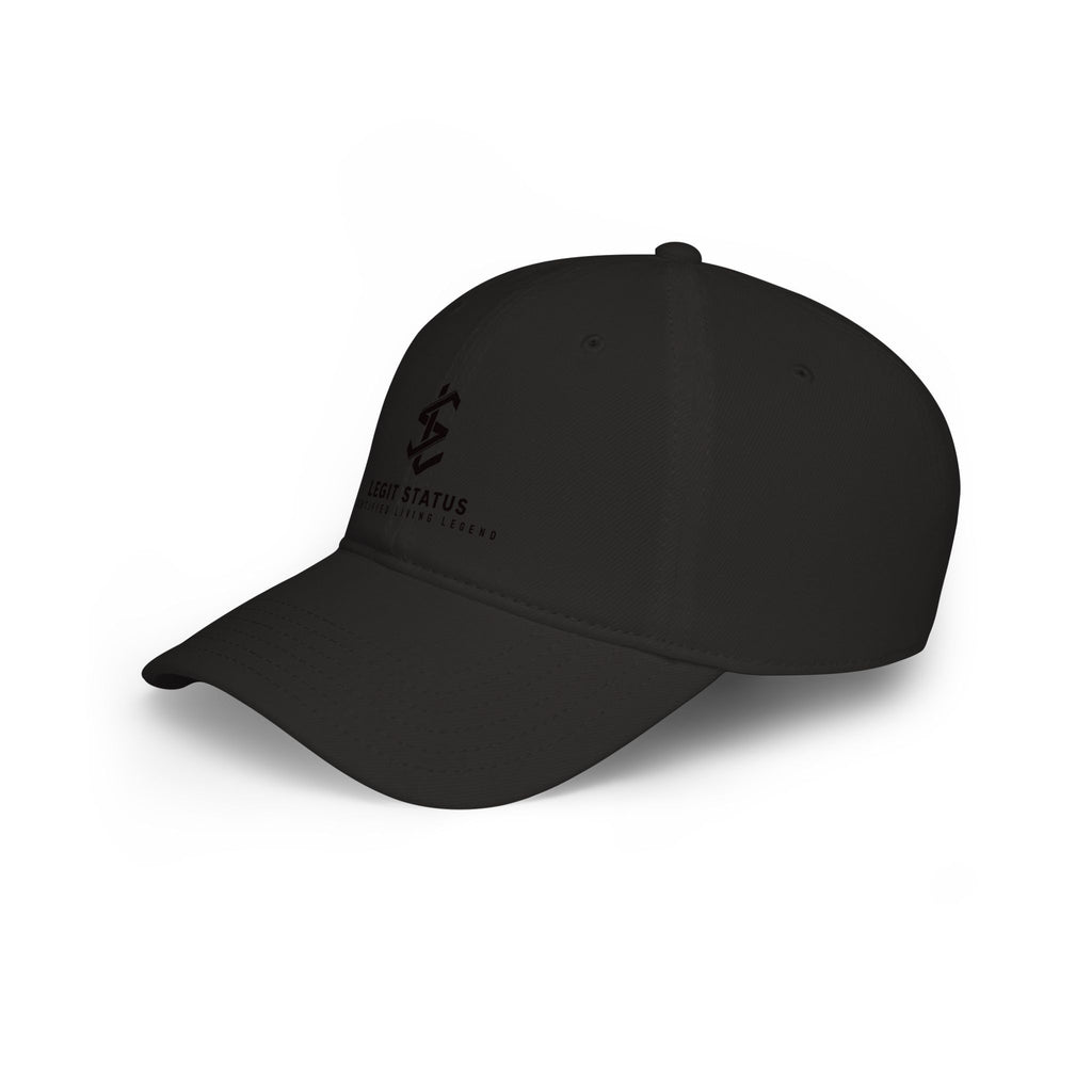 Legit Status Low Profile Baseball Cap — Minimal Logo Red Cap