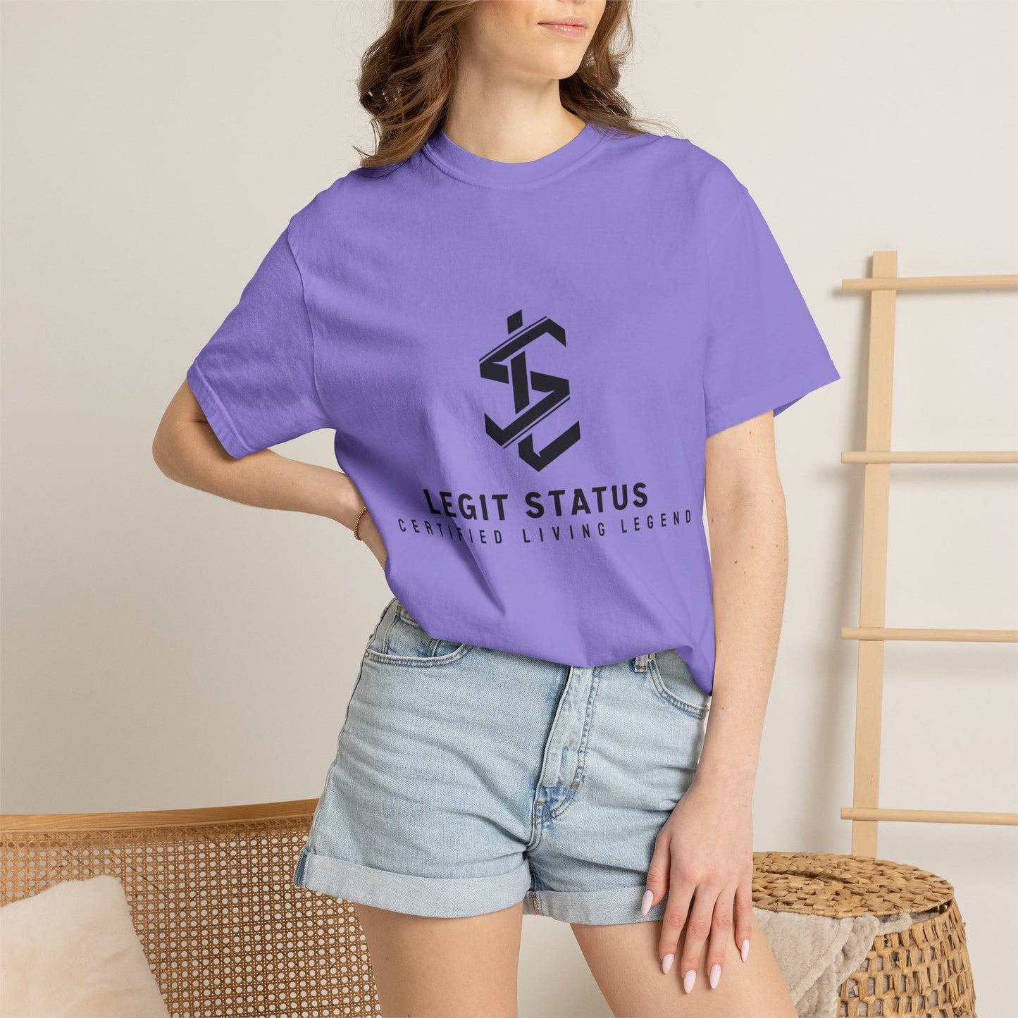 Legit Status Logo T-Shirt — "Legit Status: Certified Living Legend" Graphic Tee