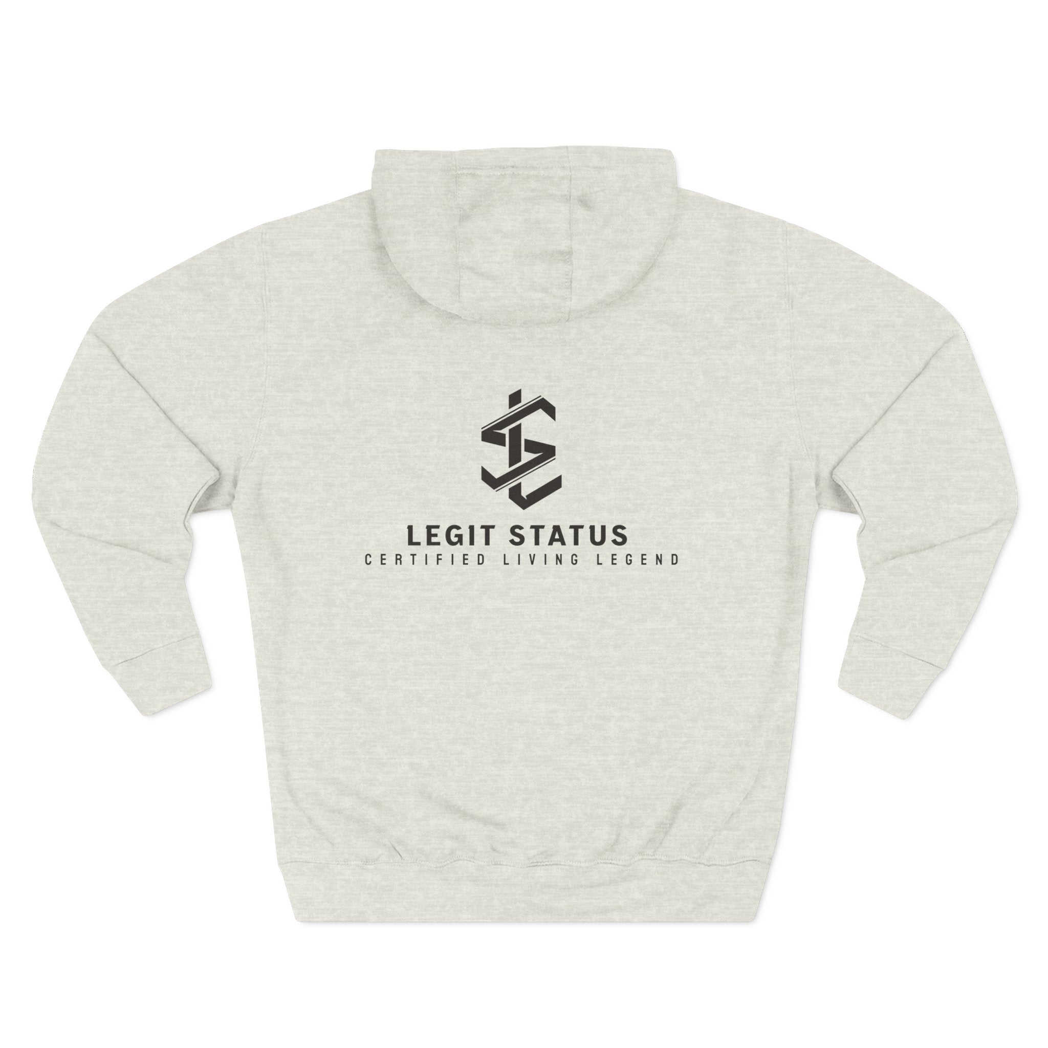 Legit Status Logo Hoodie — Minimalist Streetwear Fleece Hoodie