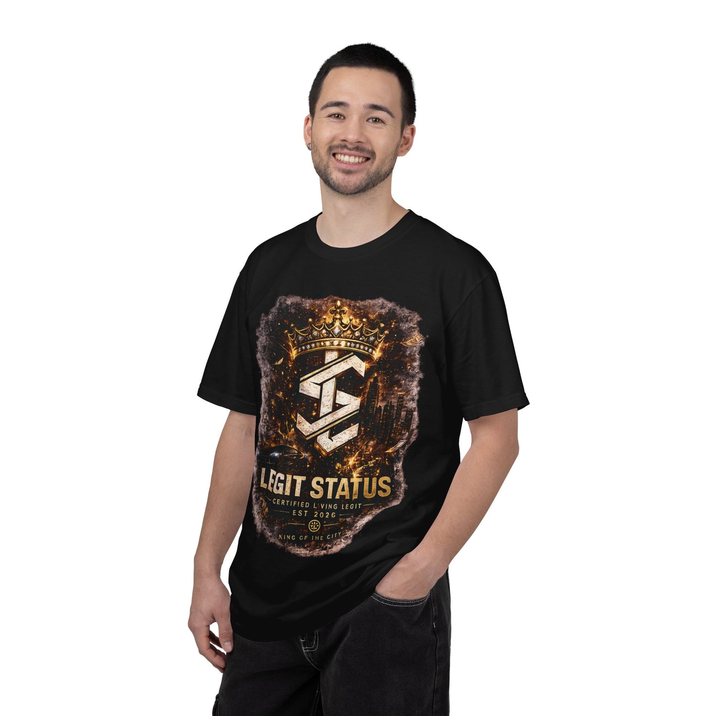 Legit Status Crown Logo T-Shirt — Streetwear Graphic Tee