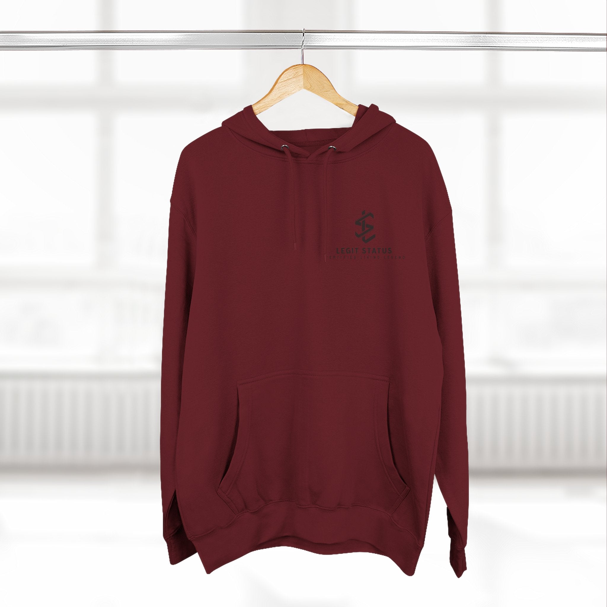 Legit Status Logo Hoodie — Minimalist Streetwear Fleece Hoodie