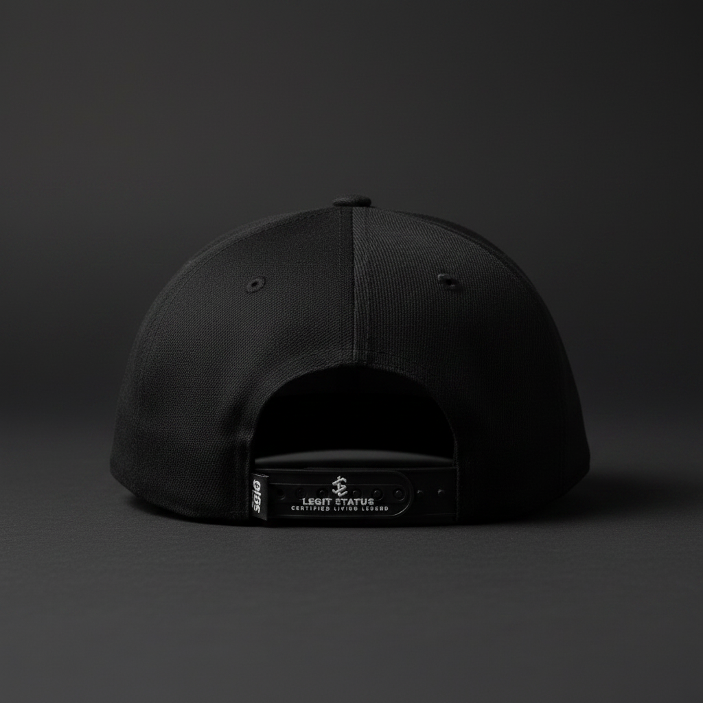 	Legit Status Snapback – Front View Flat Lay