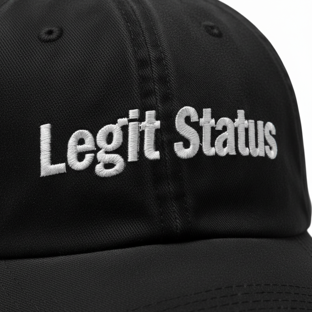 Legit Status Dad Hat - Close Up