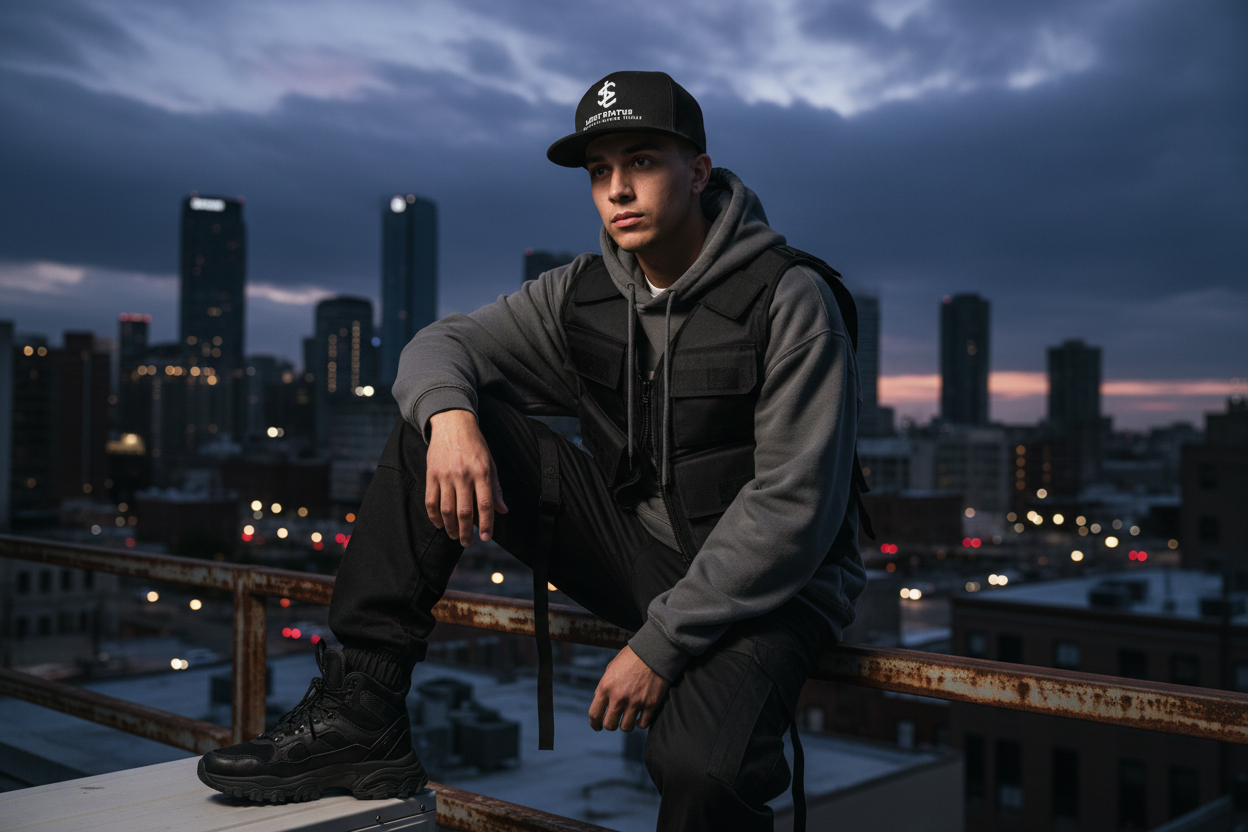 	Legit Status Snapback – Front View Flat Lay