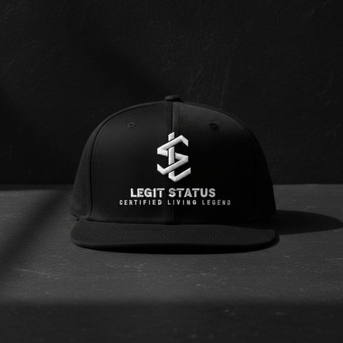 	Legit Status Snapback – Front View Flat Lay