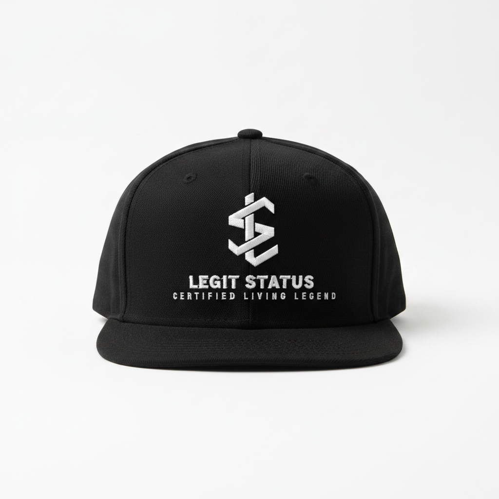 Legit Status Snapback - White Logo Clean